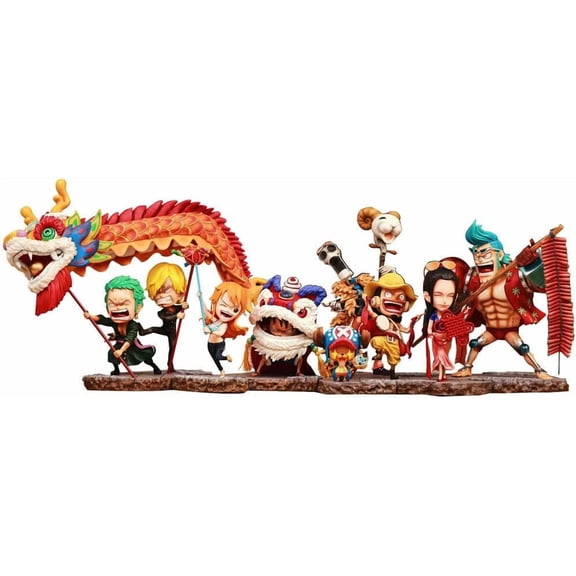 New Luffy/Nami Collectible (New Year) Anime Figurine Cartoon Statue Desktop Ornament Creative Desktop Decoration Fun Collection Collection Fan Gift Birthday Souvenir