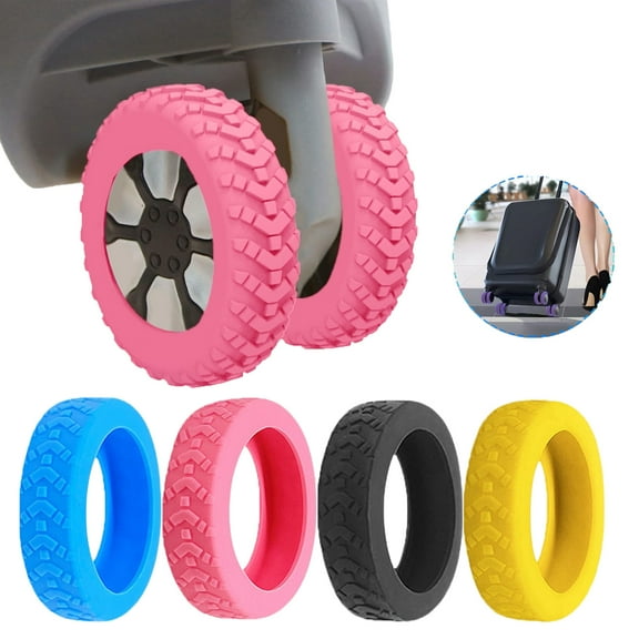 New Luggage Wheel Covers - 8PCS Luggage Compartment Wheel Protection Cover, Shock-proof Carry on Suitcase Wheel Protector Covers, Luggage Wheels Silent Protection Cover