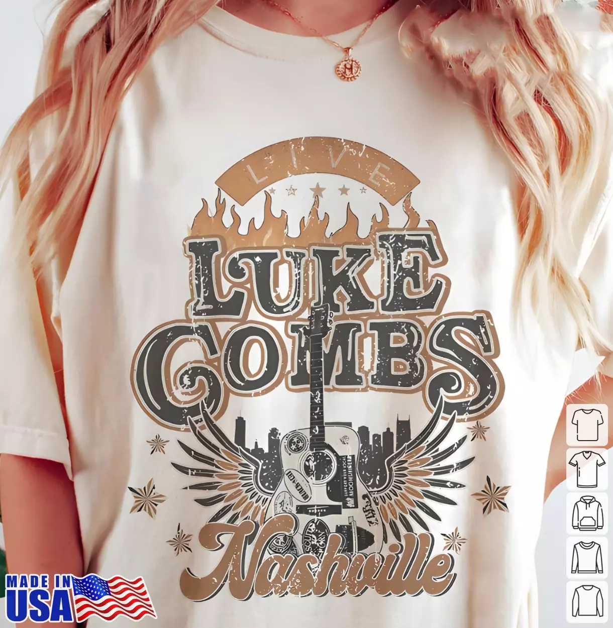 New Luke Combs 2024 Tour Gift For Fan All Size Shirt Ag29 1