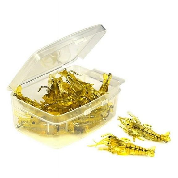 New Luminous Shrimp Artificial Bait Simulation Soft Prawn with Hooks Carp Wobbler for Fishing Tackle Lure Carp B