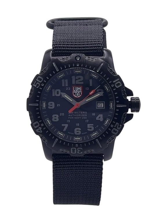 New Luminox Navy Seal 45mm Steel Black Dial Nylon Strap Quartz Watch XS.4221.CW