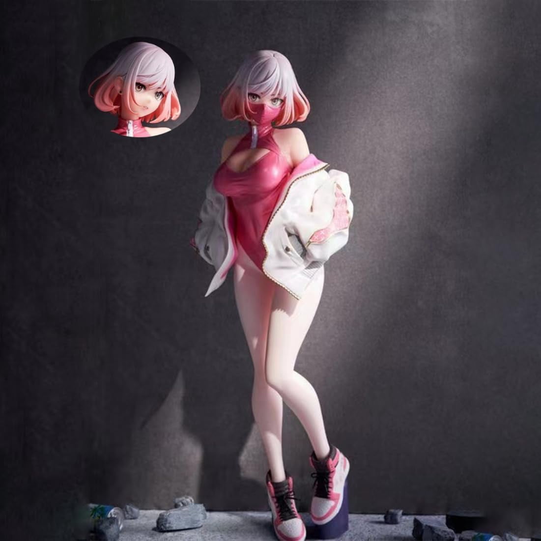 New Luna (mask pink Ver) Character Anime Model Statue Action Figures Desktop Ornament Popular Decorations Fan Souvenirs Creative Gift Collectable
