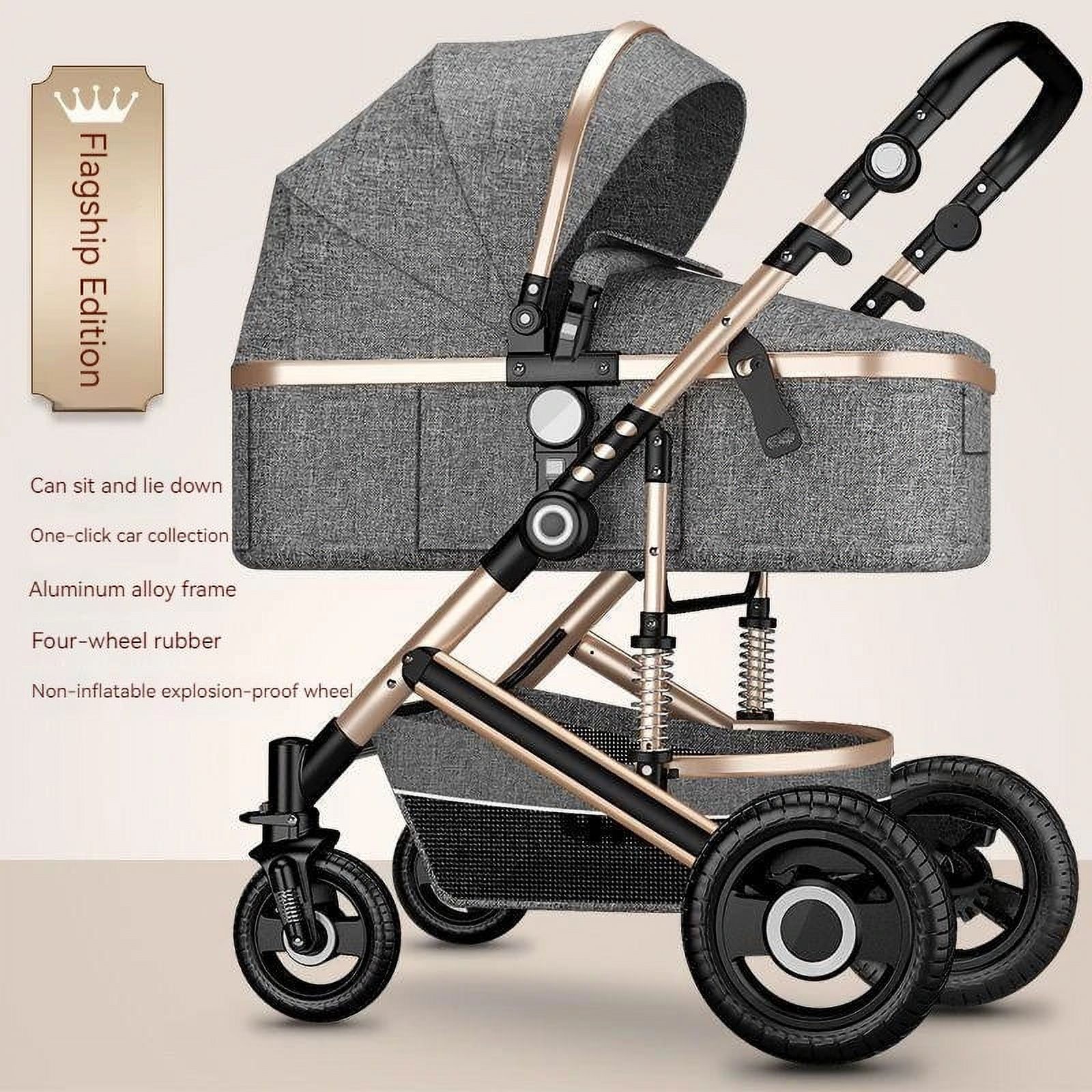 New Luxury Baby Stroller, Portable pushchair,High Landscape Reversible