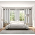 thumbnail image 1 of New Luxury Curtain Set of  2pc Panels Adam Ivory Color 100% Privacy Blackout Room Darkening Thermal Window Grommet Short Drapes Size 37" Wide X 63" Length for Bedroom Home Décor, 1 of 6