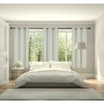 thumbnail image 1 of New Luxury Curtain Set of  2pc Panels Adam White Color 100% Privacy Blackout Room Darkening Thermal Window Grommet Short Drapes Size 37" Wide X 63" Length for Bedroom Home Décor, 1 of 6