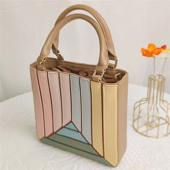 New Luxury Totes for Women Handbag Fashion Female PU Leather Bag Pink Square Crossbody Shoulder bags ladies Handbags bolsas