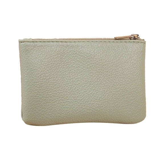 New Lychee Pattern Zipper Coin Purse Ultra-Thin Short Card Coin Key Organizer Pouch Bag