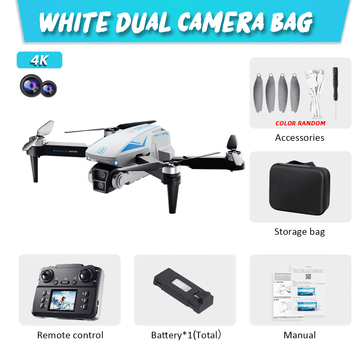 New M2S Brushless Drone Optical Flow Obstacle Avoidance, Triple Camera ...