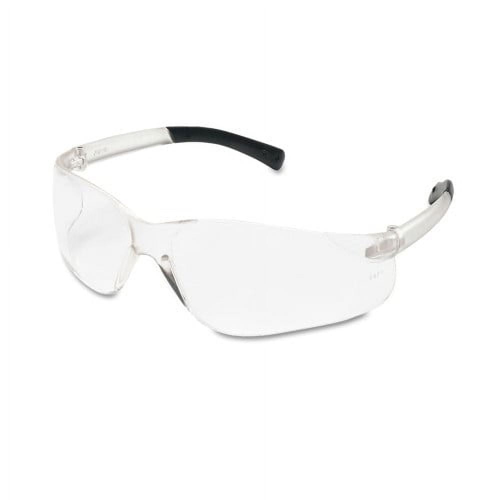 New Mcr Safety Bearkat Safety Glasses Wraparound Black Frame Clear Lens 12 Box