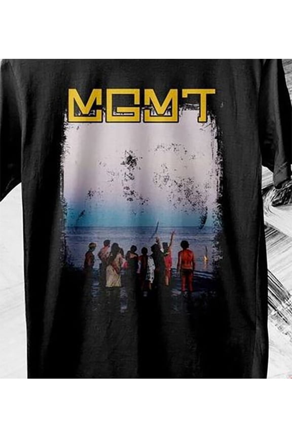 New MGMT Band Members Black T-Shirt Cotton All Size Unisxe JH264