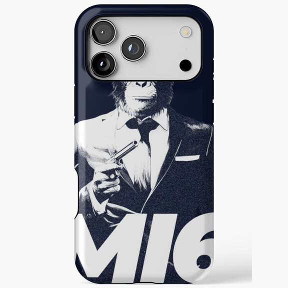 New MI6 Spy Chimp Anzee Funny Monkey iPhone Case 17 through 11 Pro Max