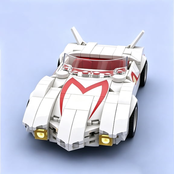 New MOC Speed Series Classic Racing Car Mach 5 Model Building Blocks DIY Modular Car Assembly Toy Adult Collectible Gift Set