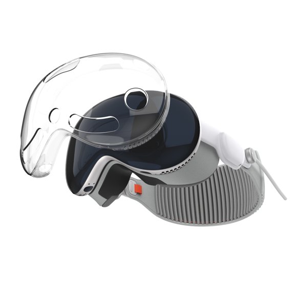 New MR Headset Case Transparent TPU Screen Shell Case for Vision Pro Anti-scratch Sturdy VR Headset Lens Protector Case