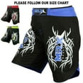 thumbnail image 1 of New MRX MMA Fight Shorts Stretch Penals Grappling UFC Cage Fighting Muay Thai Kickboxing Trunks (Black Blue, Large), 1 of 6
