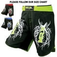 thumbnail image 1 of New MRX MMA Fight Shorts Stretch Penals Grappling UFC Cage Fighting Muay Thai Kickboxing Trunks (Black Green, Medium), 1 of 6