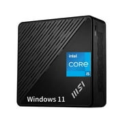New MSI Desktop Computer Cubi 5 12M-015BUS,Intel Core i5-1235U Mini PC Barebone,32GB RAM 2TB SSD,Intel Iris Xe Graphics,WiFi 6, Bluetooth ,Duel LAN, Thunderbolt 4, Type C, Windows 11 Home Black