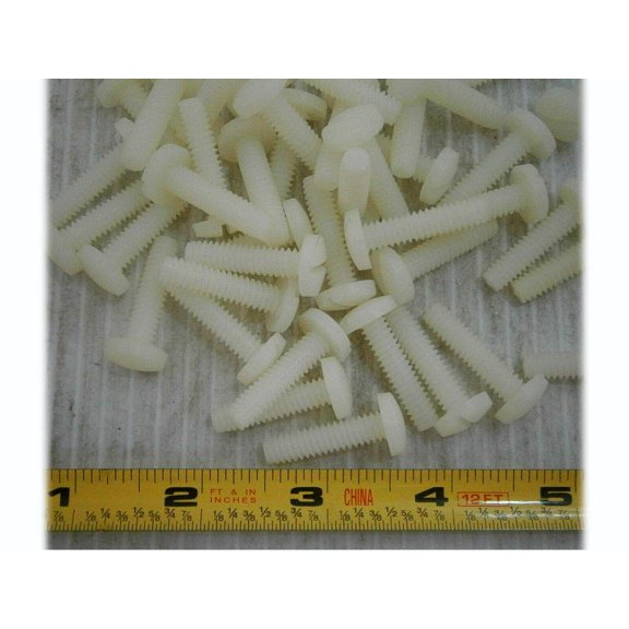 New Machine Screws 1/4-20 x 1 Slotted Binding Head Nylon Pack of 25 #PL0806-A Warranity by Pr-Merchant
