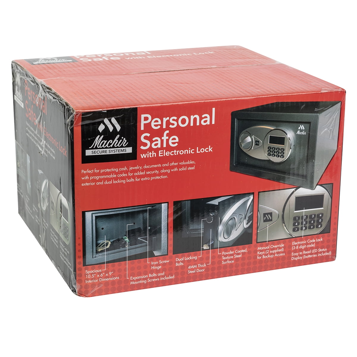 New Machir Personal Electronic Steel Gun Safe. Programmable Keypad.
