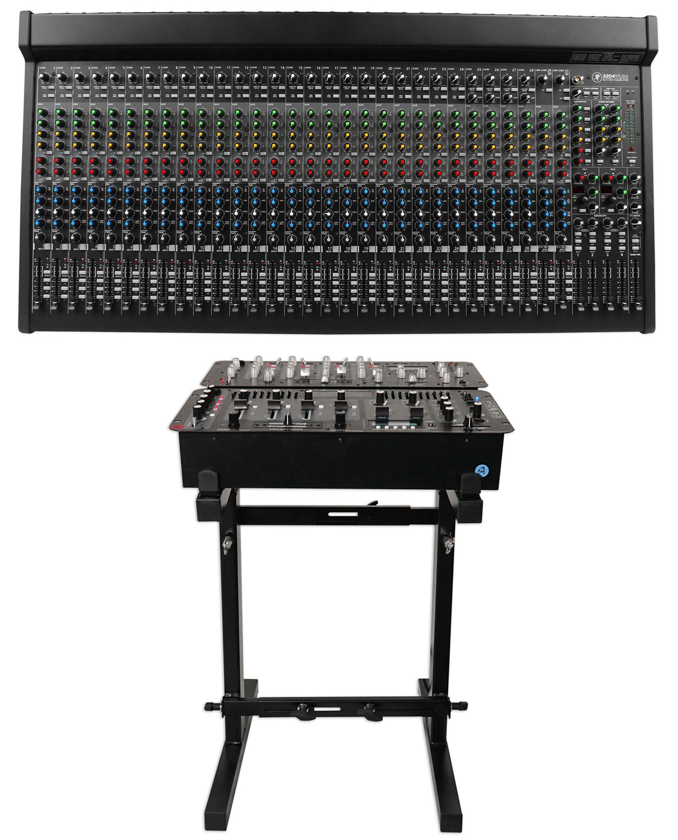 New Mackie 3204VLZ4 32-channel 4-Bus FX Mixer w/ USB 3204-VLZ4 + Mixer Stand - image 1 of 10