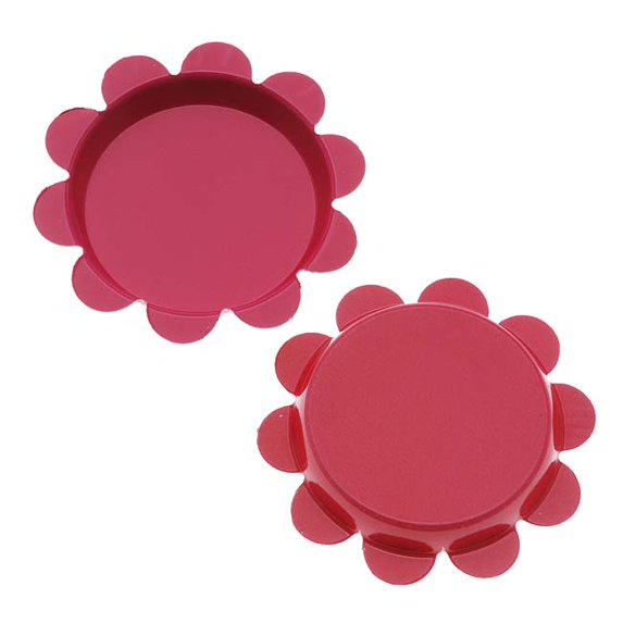 New Magenta Pink Flower Bottle Caps Craft Scrapbook Jewelry No Liners 25mm (24)