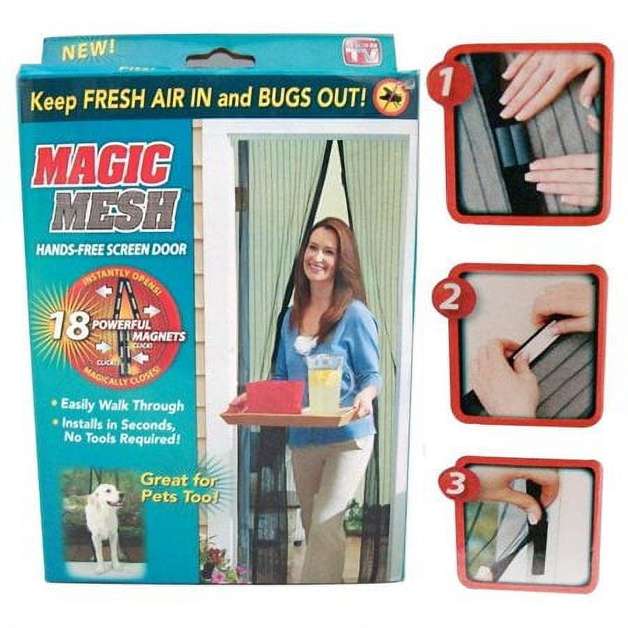 MAGNETIC MESH New Magic Mesh Hands-Free Screen Door with magnets AS SEEN ON TV