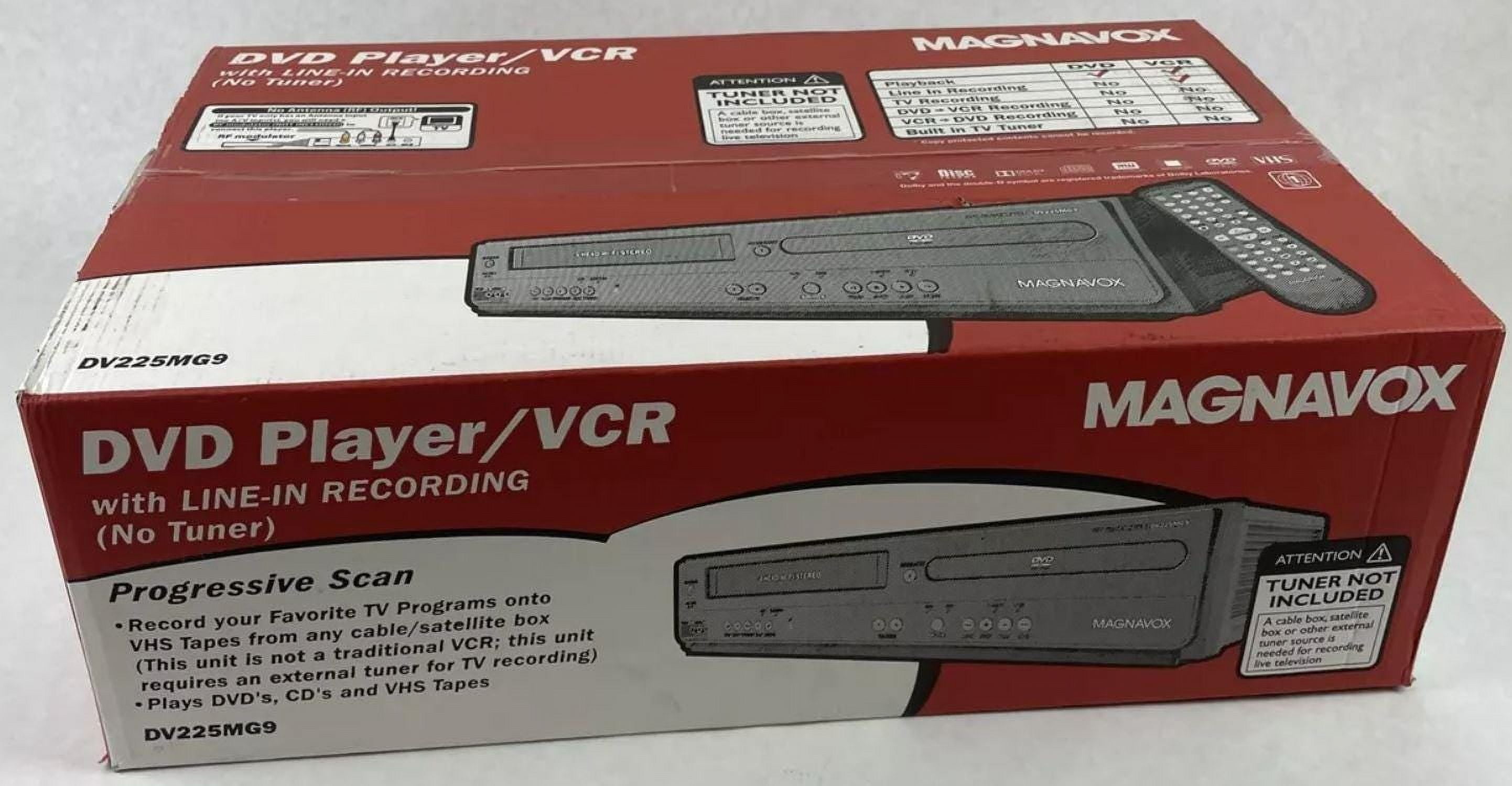 Magnavox DV225MG9 DVD Player and 4 Head Hi-Fi Stereo VCR with Line-in Recording