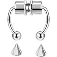 thumbnail image 1 of New Magnetic False Nose Ring, Titanium Steel Non-Perforated Nose Ring Nose Jewelry, 1 of 4