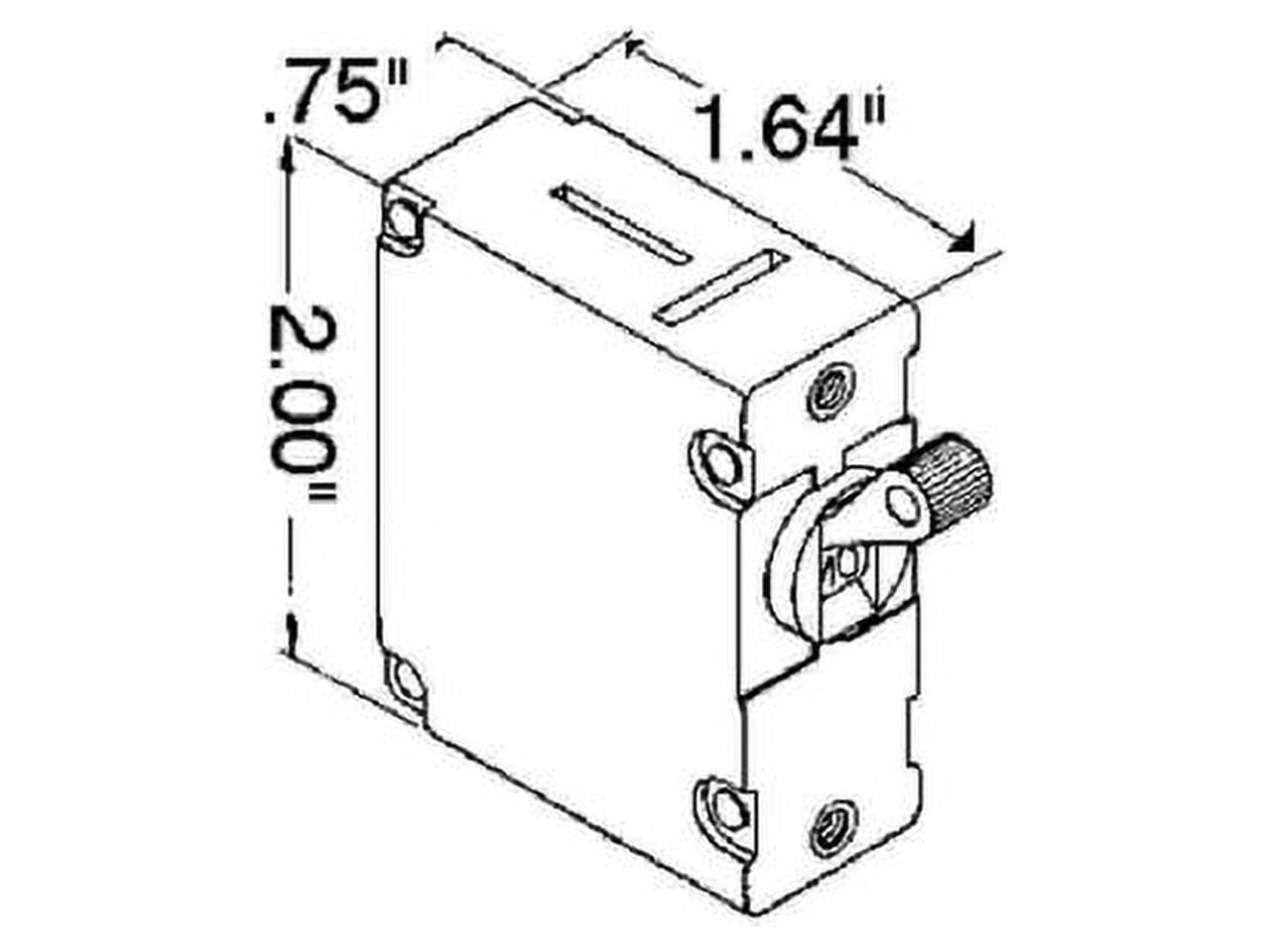 Ancor 551540 Magnetic Single Pole AC/DC Circuit Breaker Black 40 AMP ...