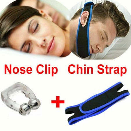 New Magnetic Sleeping Aid Apnea Anti Snore Stop Snoring Nose Clip and Chin Strap