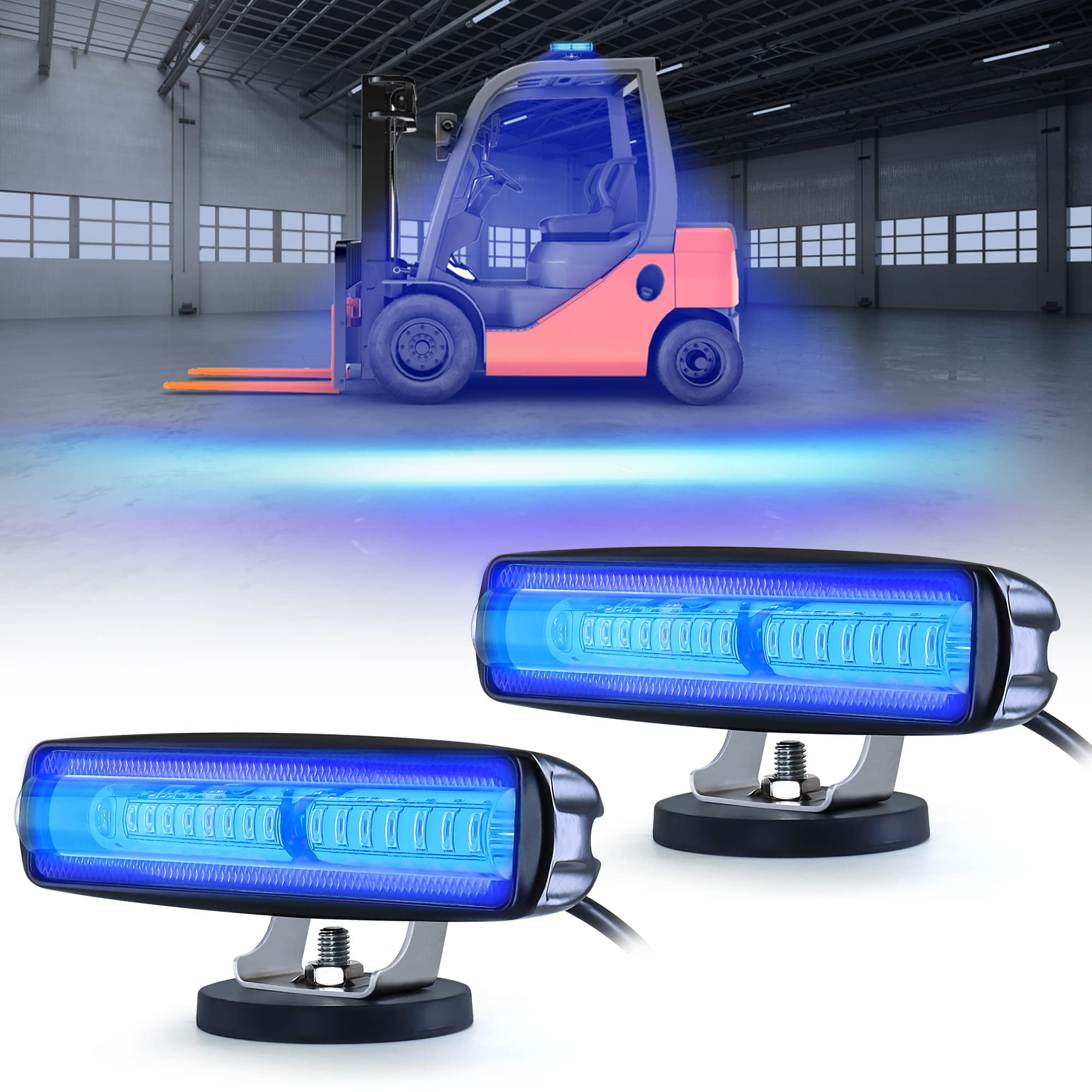 New LED Forklift Safety Lights Blue 30W DC 1280V Warehouse