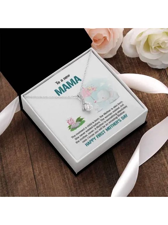 To A New Mama - I Know You Will Be An Amazing Mother - - Alluring Necklace, A Loving Keepsake From Mom, Perfect For Birthdays And Memorable Milestones, White Alluring Necklace
