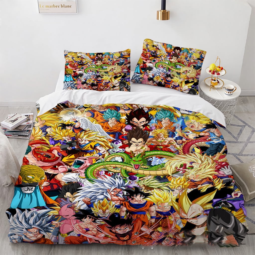New Manga Dragon Ball Z Bedding Bed Set Anime Bedding Bed Set Twin Full ...