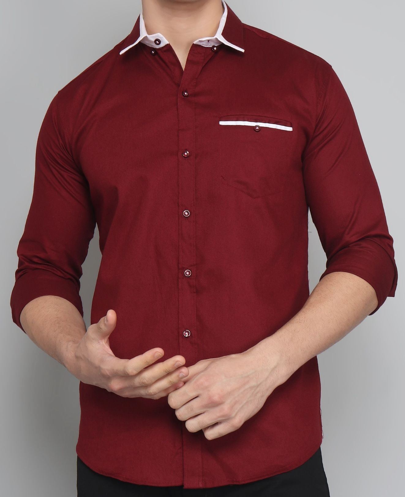 burgundy dress shirt walmart Mens Burgundy Dress Shirts for Formal Wear