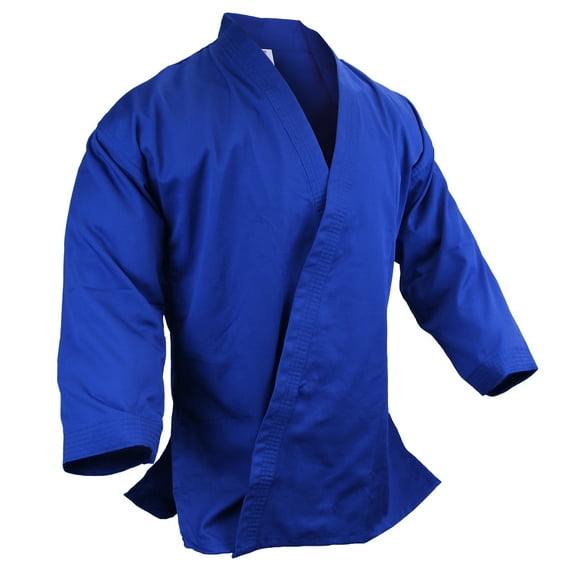 New Martial Arts 7.5 oz Top Only Karate Light Weight Uniform Blue Gi Top