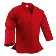 New Martial Arts 7.5 oz Top Only Karate Light Weight Uniform Red Gi Top