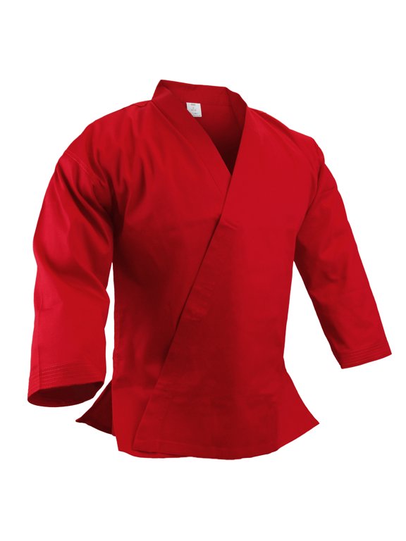 New Martial Arts 7.5 oz Top Only Karate Light Weight Uniform Red Gi Top