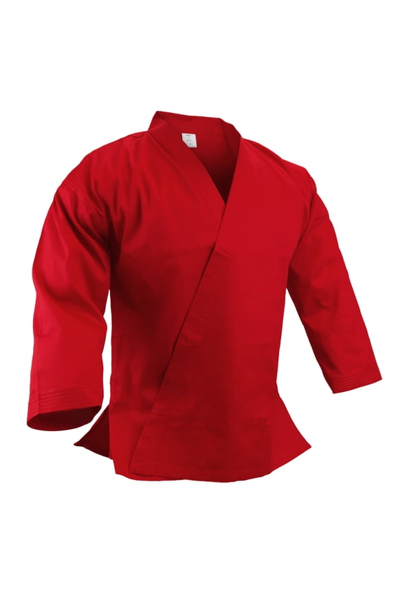 New Martial Arts 7.5 oz Top Only Karate Light Weight Uniform Red Gi Top