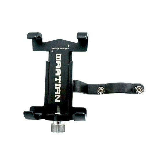 New Martian Aluminum Alloy Bicycle & Motorcycle Phone Mount, Adjustable, Fits for Any Smartphones with 360° Rotation, Safe and Comfortable Handlebar Holder for Bicycle or Motorbike
