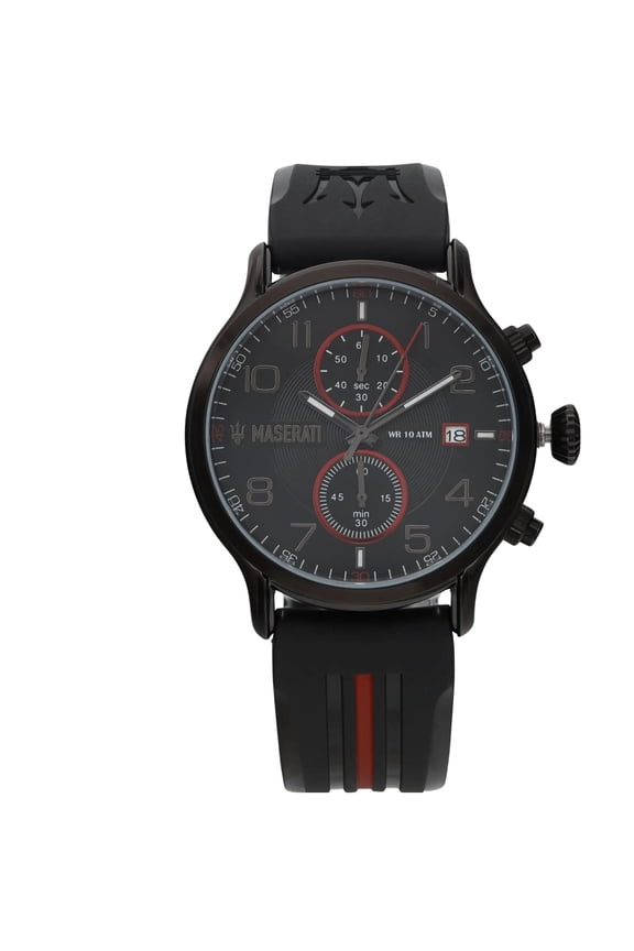 New Maserati Epoca 43 mm Chronograph Black Dial Mens Watch R8871618005