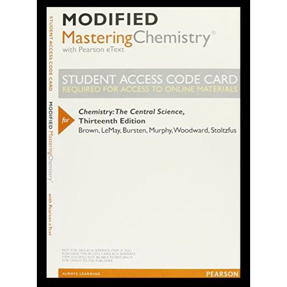 New MasteringChemistry with Pearson eText - Valuepack Access Card - for Chemistry: The Central Science