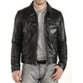 thumbnail image 1 of New Men Designer Genuine Lambskin Soft Biker Leather Jacket A153, 1 of 3