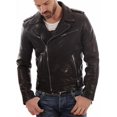 thumbnail image 1 of New Men Designer Genuine Lambskin Soft Biker Leather Jacket A158, 1 of 3