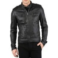 thumbnail image 1 of New Men Designer Genuine Lambskin Soft Biker Leather Jacket A160, 1 of 3