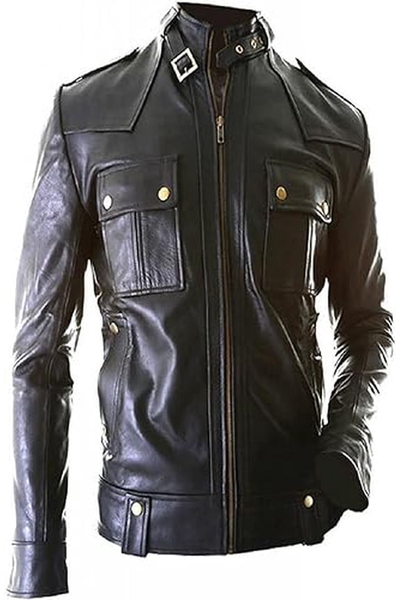 New Men Designer Genuine Lambskin Soft Biker Leather Jacket A322