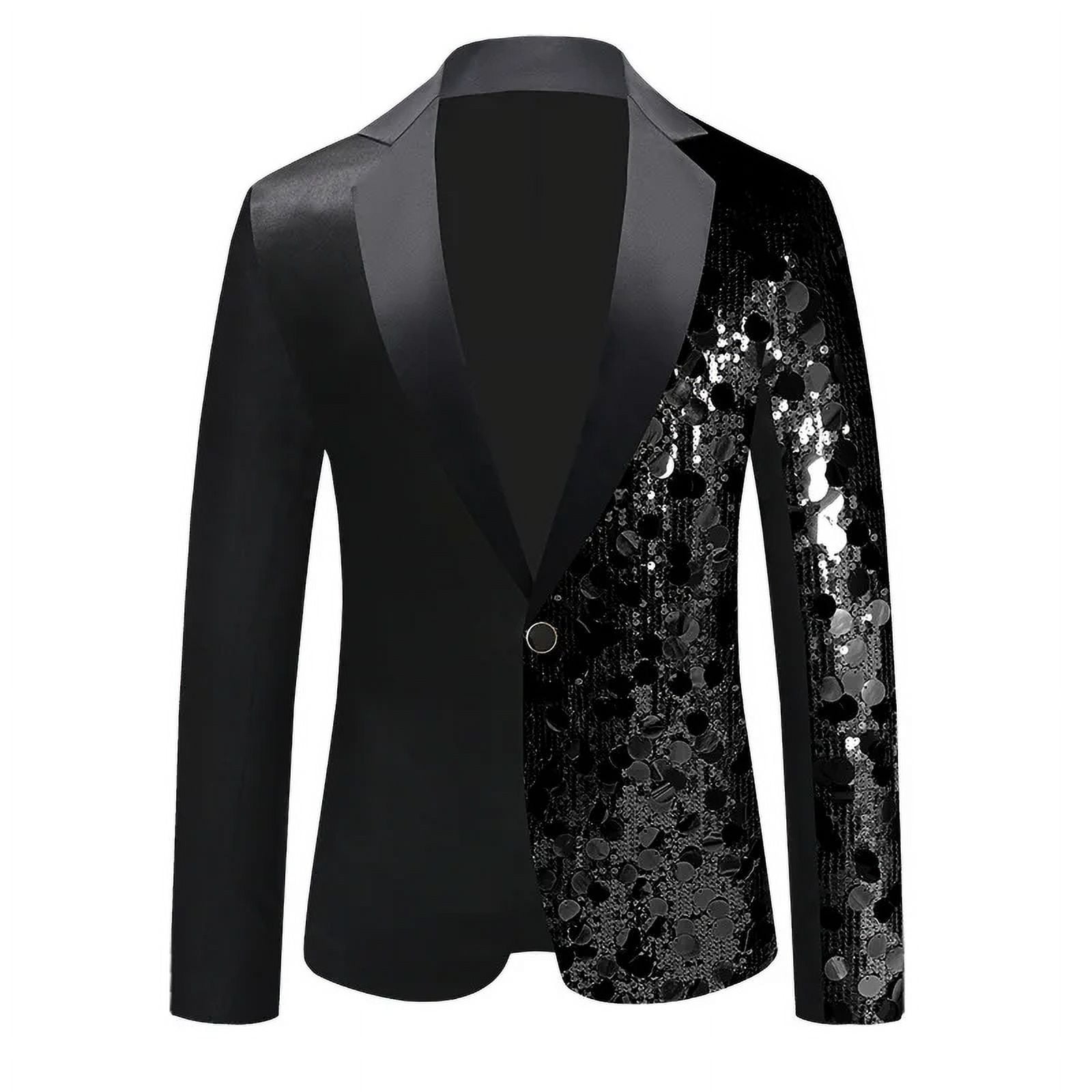 Sequin Slim Blazers Suit Jacket-Men main image 1