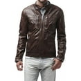 thumbnail image 1 of New Men Motorcycle Lambskin Leather Jacket Coat Size XS S M L XL A206, 1 of 3