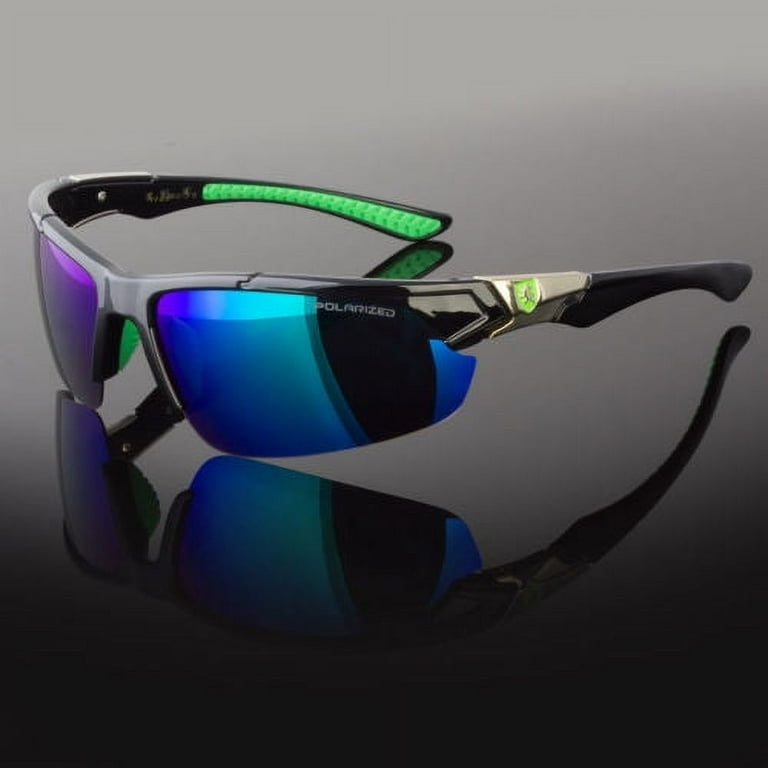 New Men Polarized Sunglasses Sport Wrap Around Mirror Driving