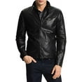 thumbnail image 1 of New Men Quilted Leather Jacket 100% Genuine Soft Lambskin Biker Bomber A123, 1 of 3