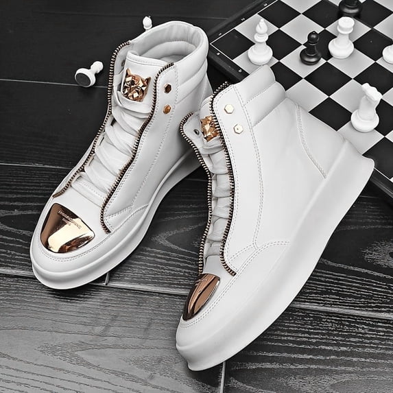 New Men'S Sports Casual Shoes from Europe, Featuring Thick Soles, Durable, Stylish, Comfortable, Versatile High-Top Boots