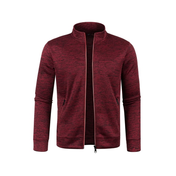 New Men Simple Coat Clothing Fashion Zip Stand Collar Man Casual Slim Hoody Sweatshirt Cardigan Zipper Hood Clothing